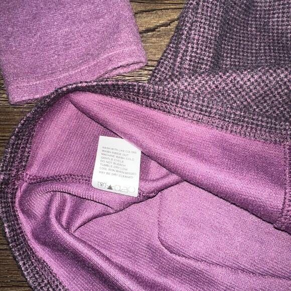 TRISHA TYLER Purple Block Pattern LS Sweater mockneck L - Picture 6 of 8